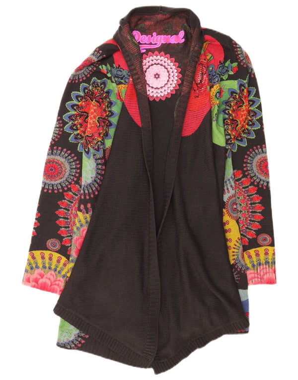 Pulover cardigan cu paragate Desigual pentru femei UK 14 mare, multicolor, floral