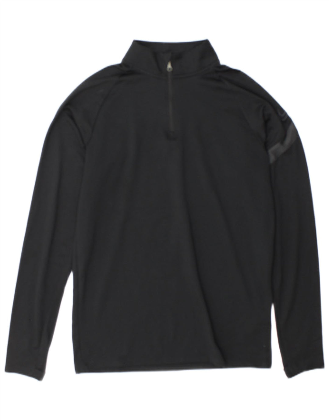 Top de trening Nike pentru bărbați Dri Fit Graphic cu fermoar și gât, negru
