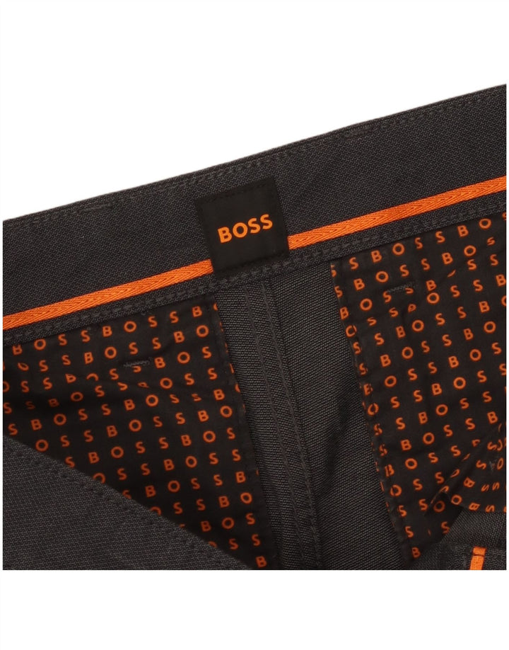 Pantaloni chino drepți pentru bărbați Hugo Boss L34 L32 gri