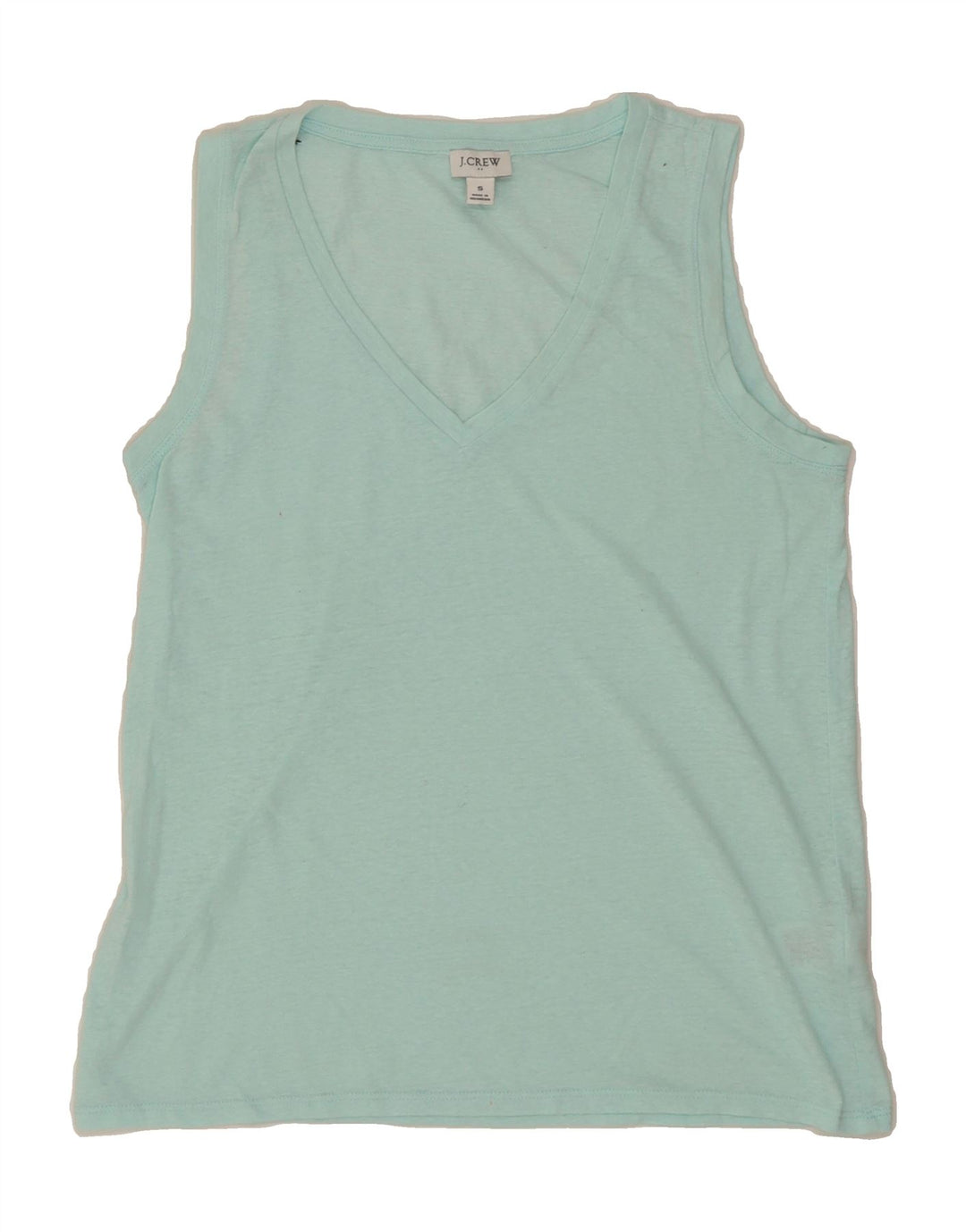 J. CREW Womens Vest Top UK 10 Small Turquoise Cotton Vintage J. Crew and Second-Hand J. Crew from Messina Hembry 