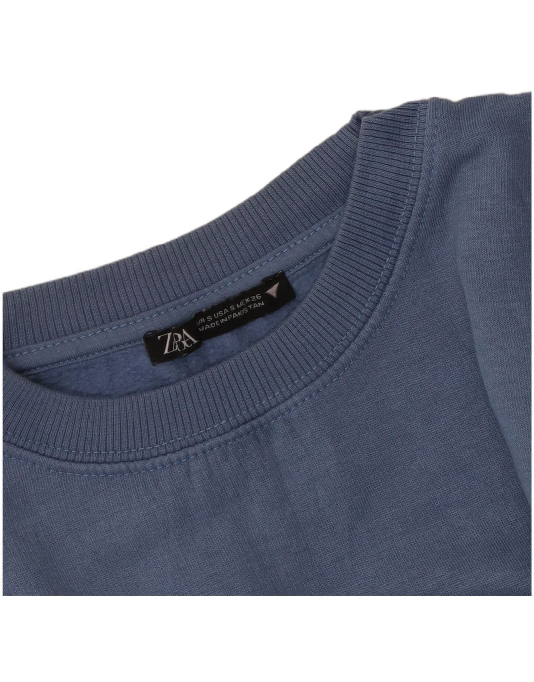 Pulover oversized crop ZARA pentru femei UK 10 Small Blue