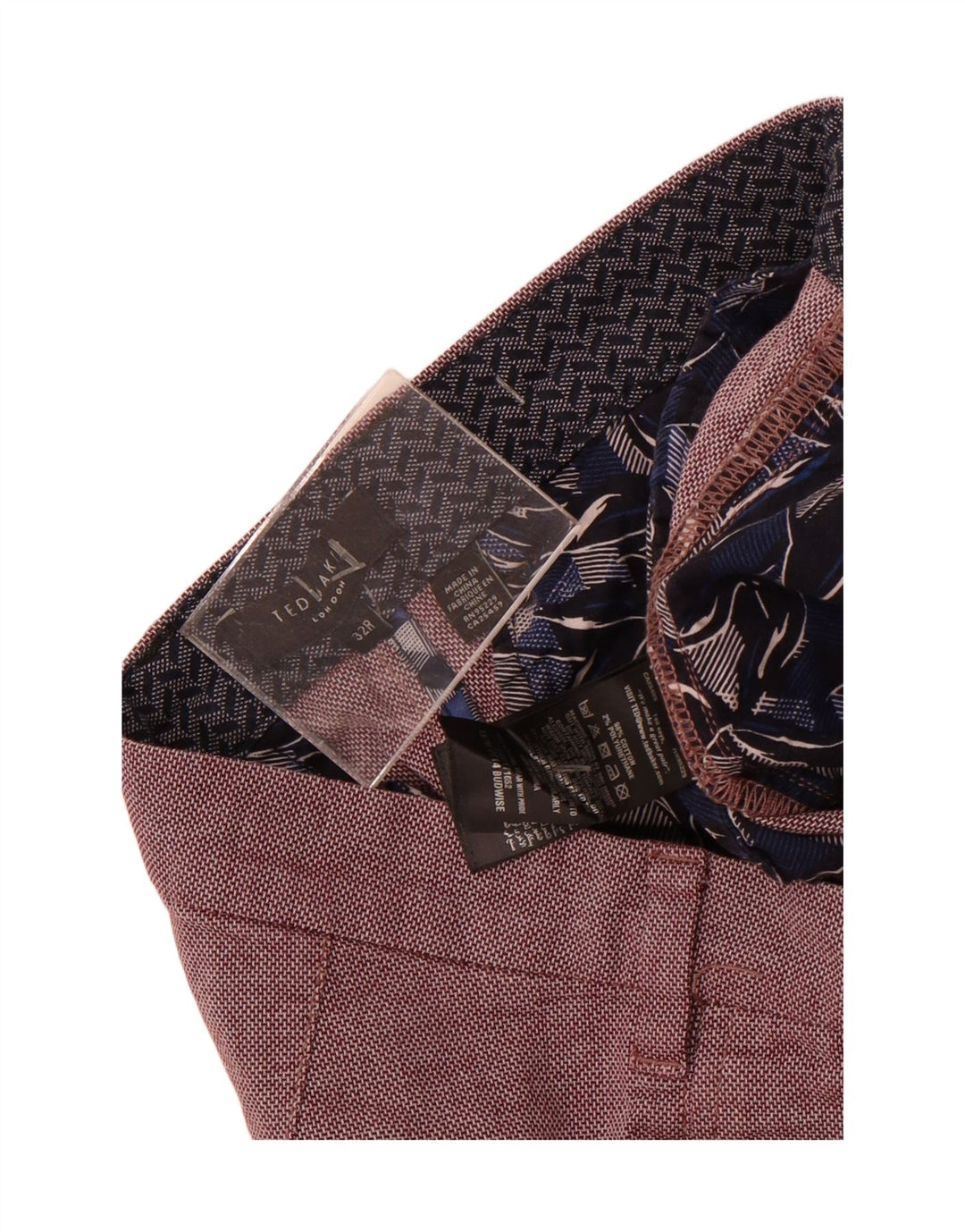 Pantaloni de costum Ted Baker pentru bărbați, L32 L31, bumbac maro