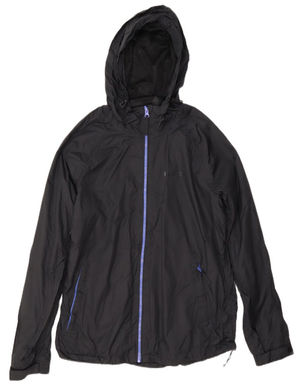 Jachetă de ploaie cu glugă pentru femei Mountain Warehouse UK 12 Medium Black Nylon