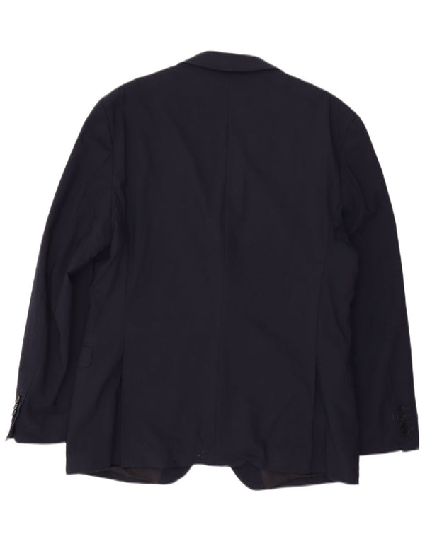 Sacou Ted Baker pentru bărbați, slim fit, cu 2 nasturi, UK 46 3XL, lână bleumarin