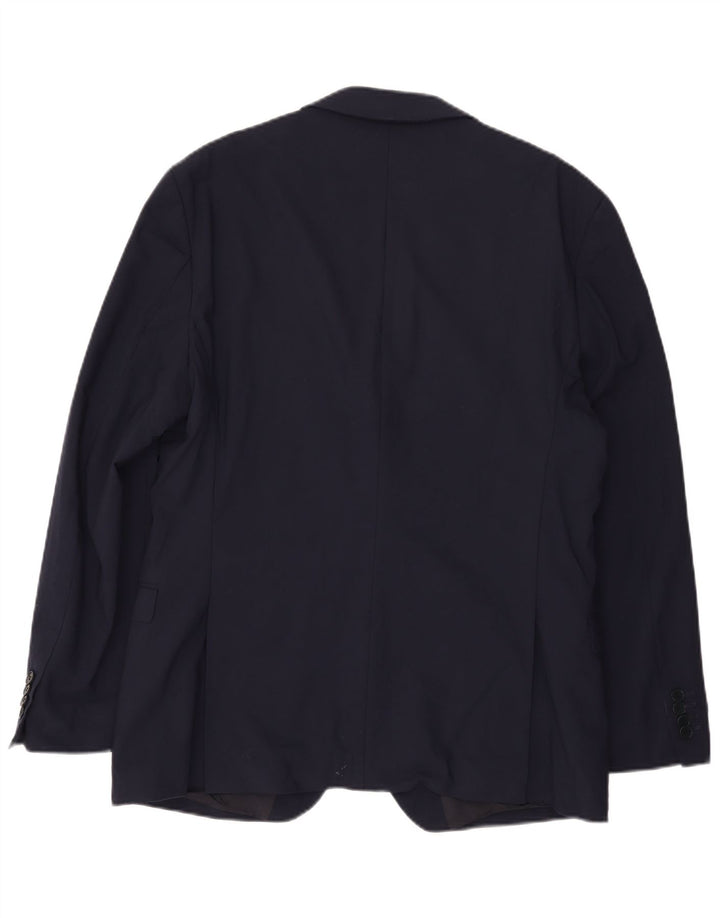Sacou Ted Baker pentru bărbați, slim fit, cu 2 nasturi, UK 46 3XL, lână bleumarin