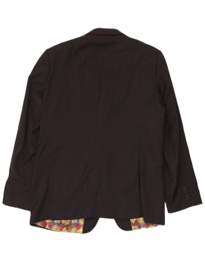 Jachetă Ted Baker pentru bărbați cu 2 nasturi, UK 44 2XL, lână neagră