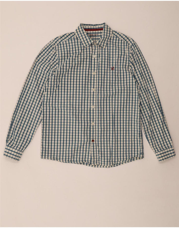 Cămașă pentru bărbați White Stuff Classic Fit Bumbac cu carouri albastru mediu