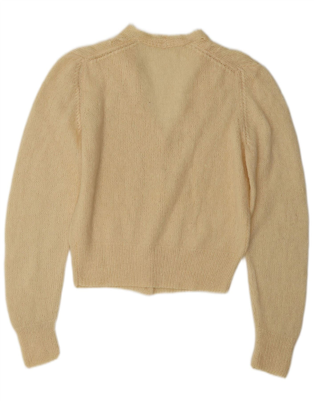 Pulover Cardigan Vintage pentru femei UK 12 Medium Off White