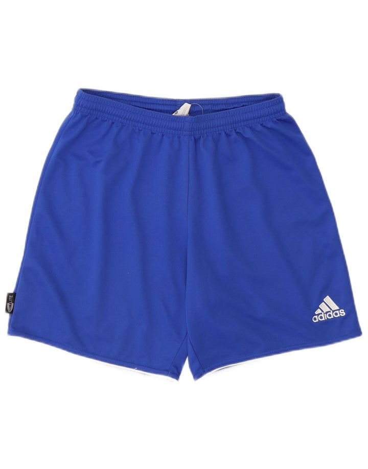 Pantaloni scurți sport pentru bărbați Adidas Climalite, poliester mic, albastru