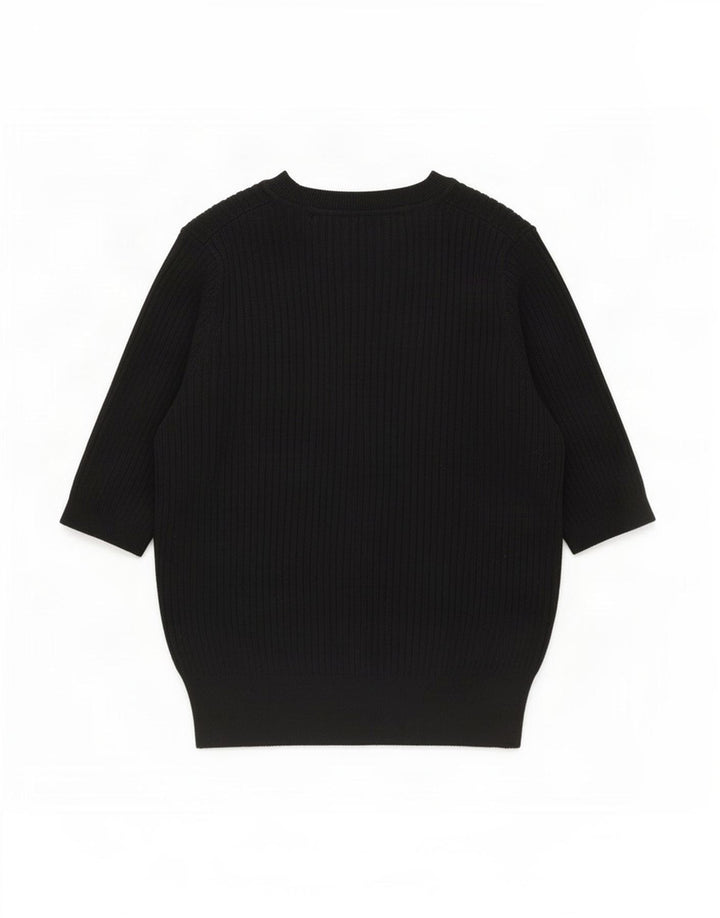 Bluză scurtă cu mânecă scurtă pentru femei Marks & Spencer UK 12 Medium Black