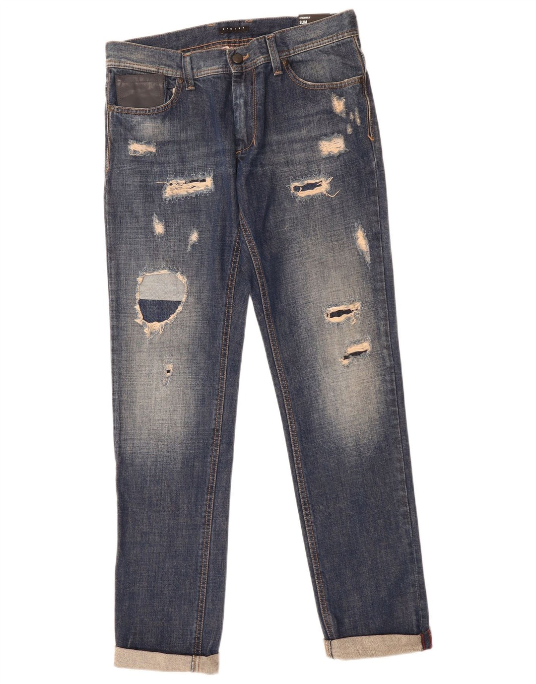 Blugi Sisley Stockholm Slim pentru femei L32 L34, bumbac albastru