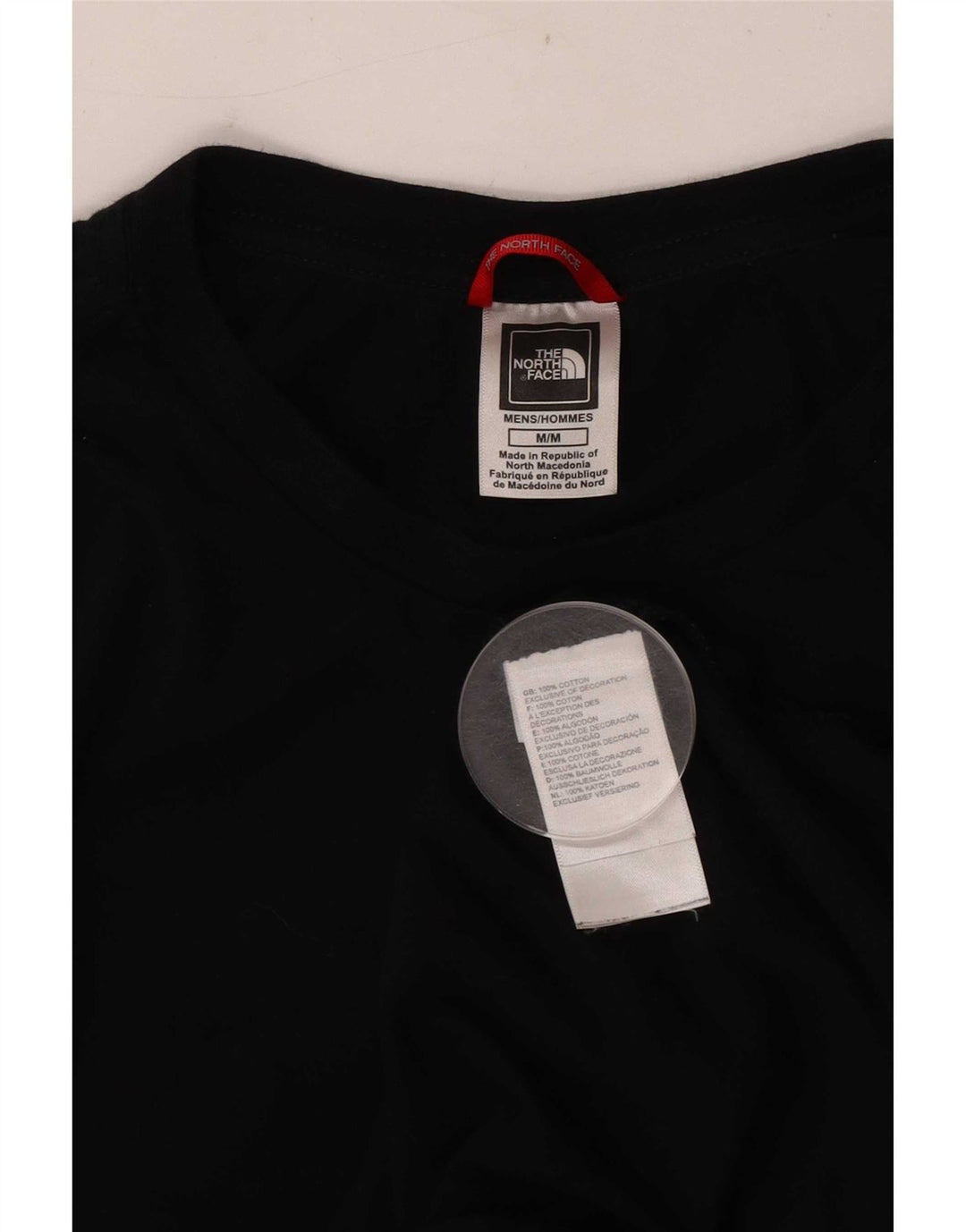 The North Face pentru bărbați, top grafic cu mânecă lungă, bumbac mediu negru
