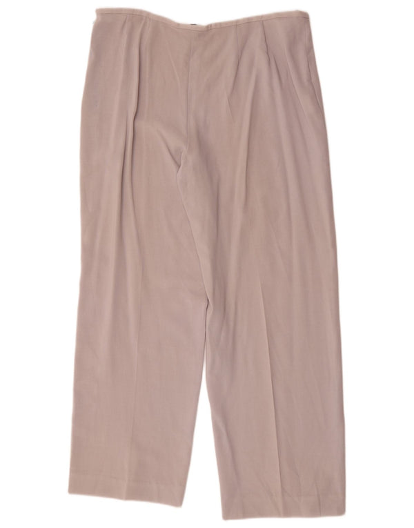 Armani Collezioni Pantaloni casual pentru femei cu picioare largi UK 14 Large W34 L28 Gri