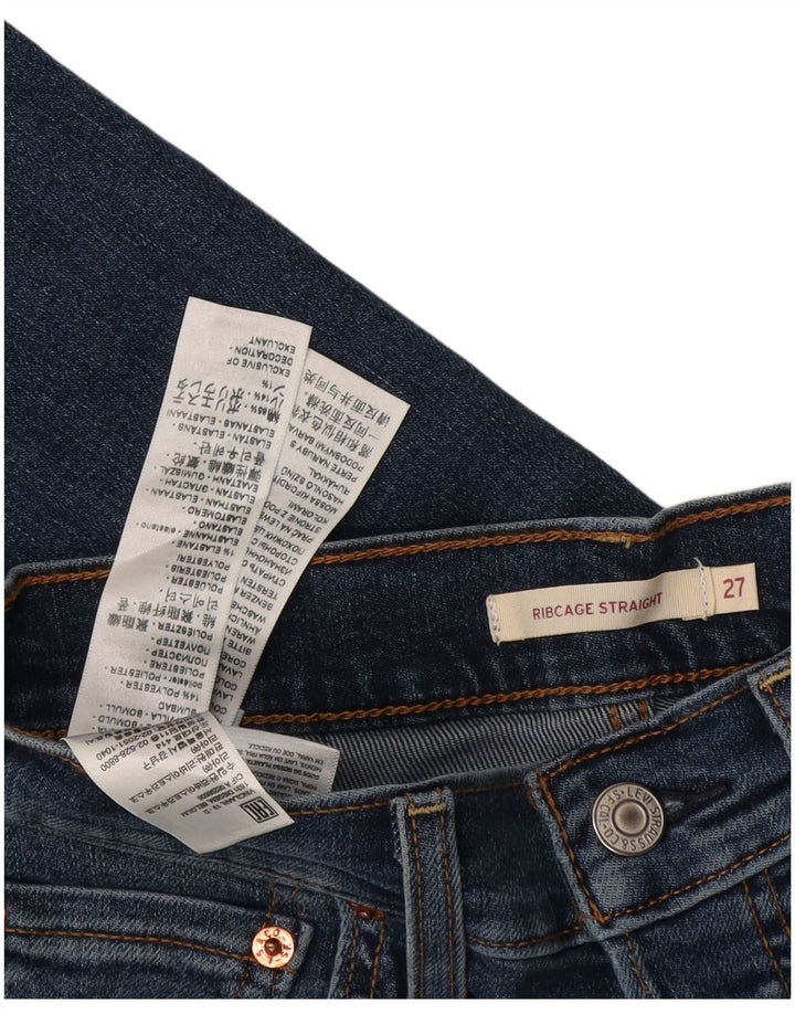 Blugi drepti pentru femei Levi's Ribcage W27 L29 Bumbac albastru