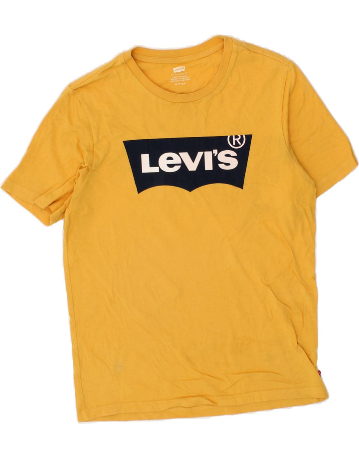 LEVI'S Mens Graphic T-Shirt Top XS Yellow Vintage Levi's and Second-Hand Levi's from Messina Hembry 