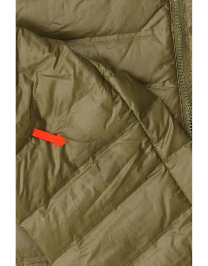 ADIDAS Womens Hooded Padded Jacket UK 12/14 Medium Green Polyester Vintage Adidas and Second-Hand Adidas from Messina Hembry 