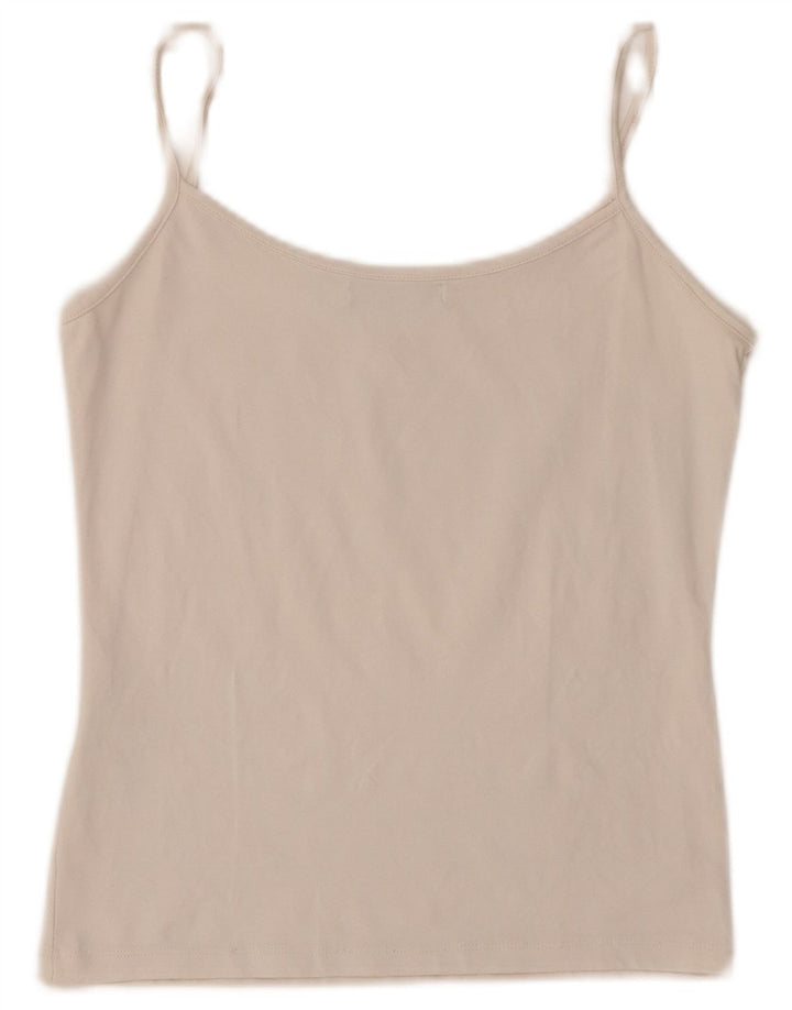 Top camis pentru femei Zara UK 12 Medium Bej Nylon