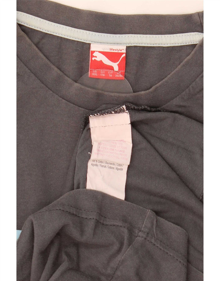Vesta grafică Puma pentru băieți, 15-16 ani, bumbac gri