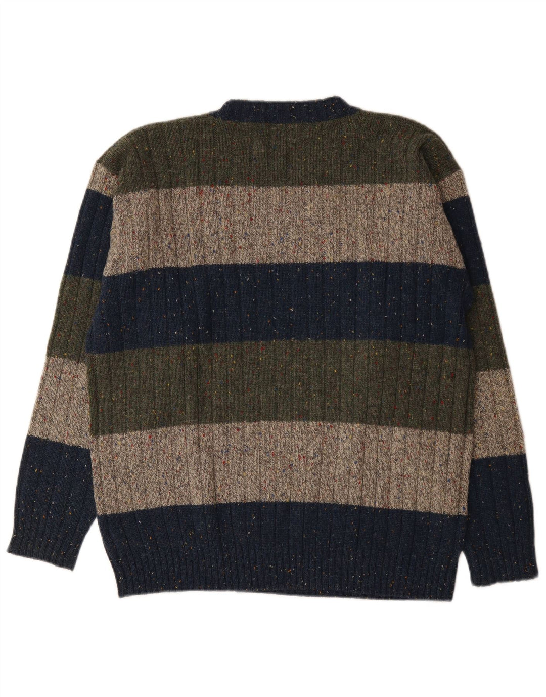 Pulover Trussardi pentru bărbați cu gât crew pulover mare, multicolor, cu dungi
