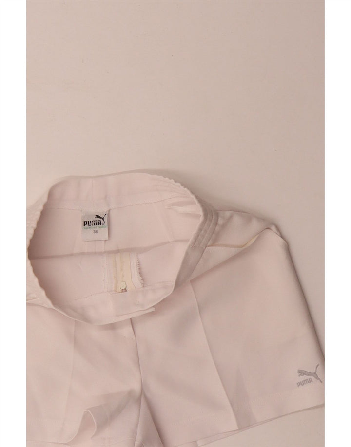 Pantaloni scurti chino cu talie înaltă Puma pentru femei EU 38 Medium W26 Poliester alb