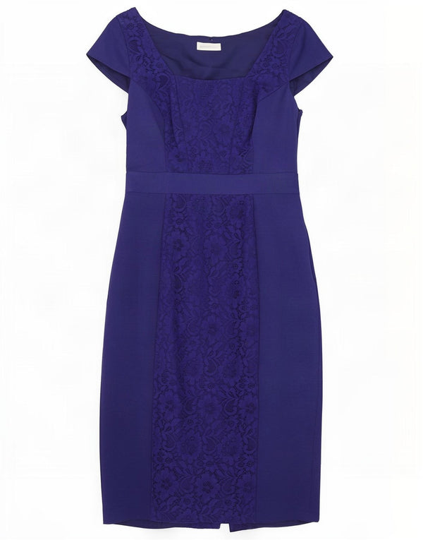 Rochie teacă pentru femei Monsoon UK 10 Bumbac cu flori, albastru marin mic