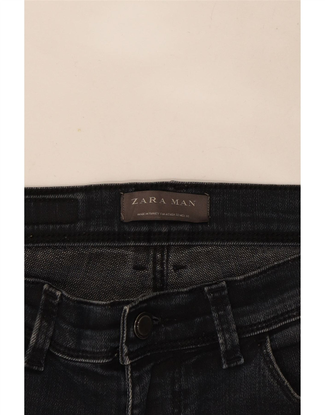 Blugi slim pentru bărbați Zara EU 42 Large W32 L29 Albastru
