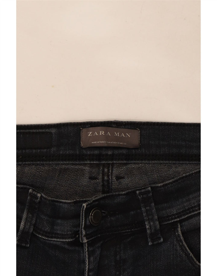 Blugi slim pentru bărbați Zara EU 42 Large W32 L29 Albastru