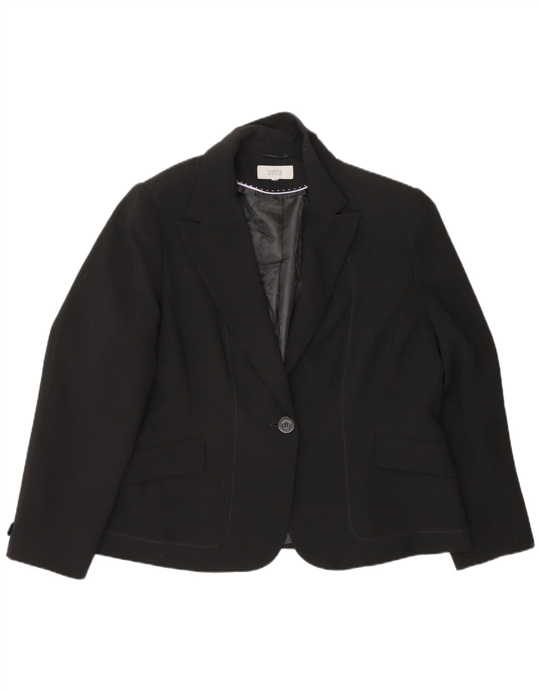 Jachetă pentru femei Marks & Spencer cu 1 buton, UK 18 XL, neagră