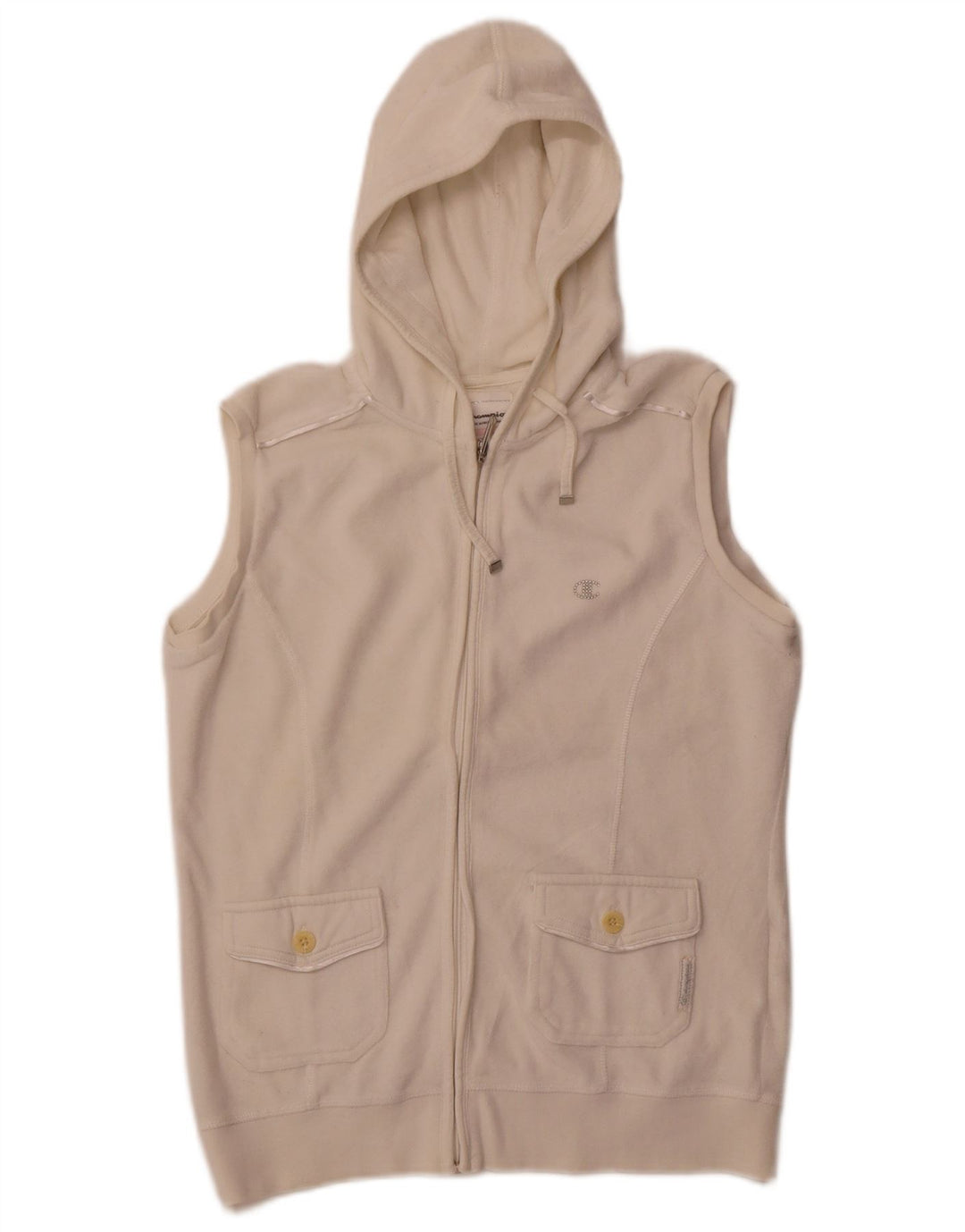 Pulover Champion pentru femei Heritage Fit, cu fermoar, alb mediu, UK 14