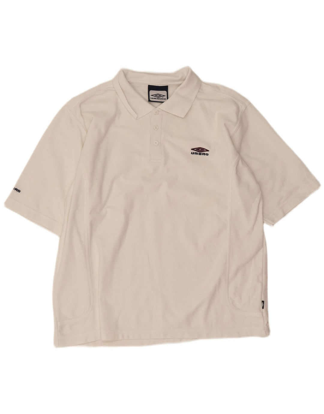Tricou polo Umbro pentru bărbați, mare, alb, poliester sport