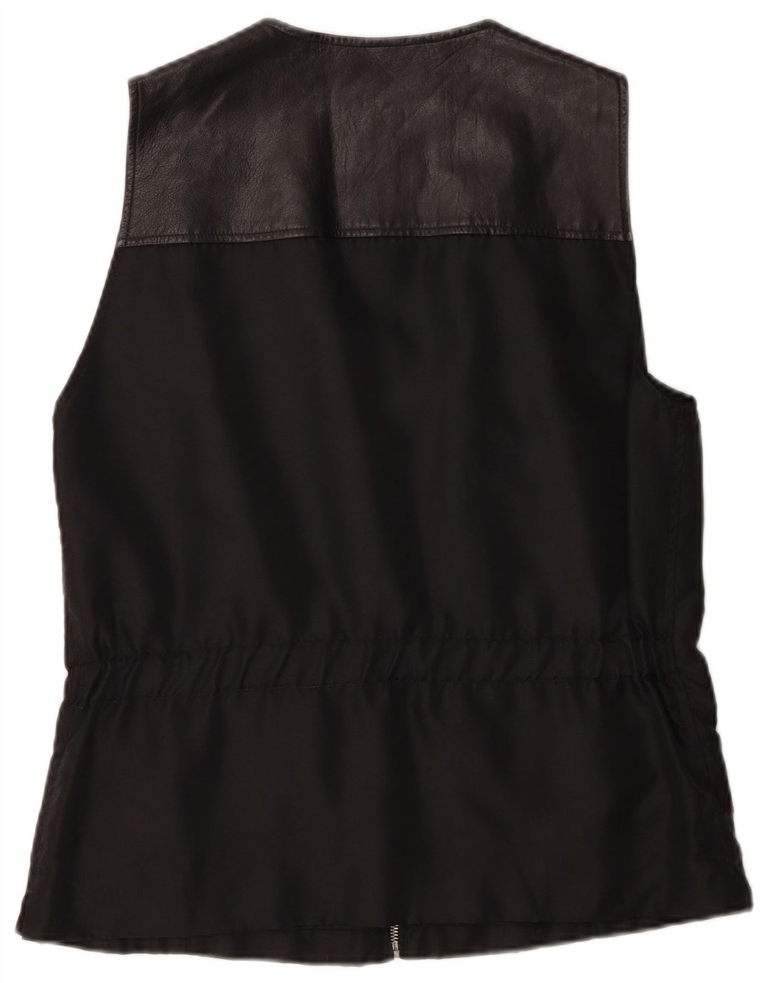 Gilet vintage pentru femei supradimensionat IT 40 Small Black Leather