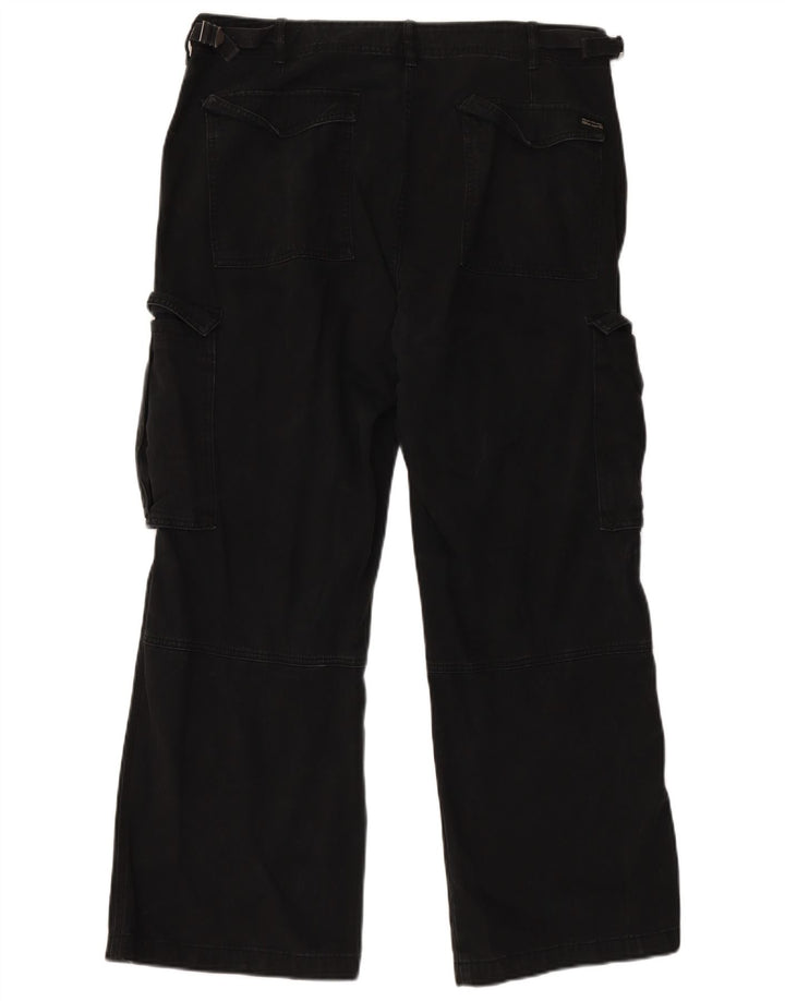 DIESEL Pantaloni cargo drepti pentru femei US 16 2XL W36 L30 bumbac negru