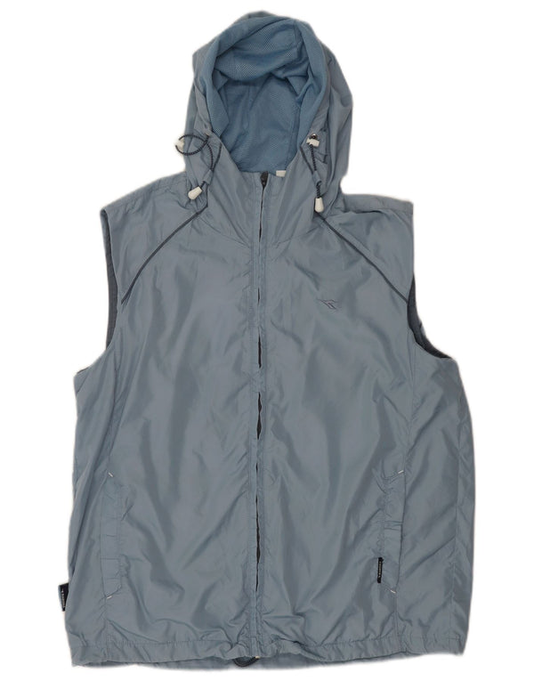 Jachetă de trening cu glugă supradimensionată pentru femei Diadora UK 10 Small Blue