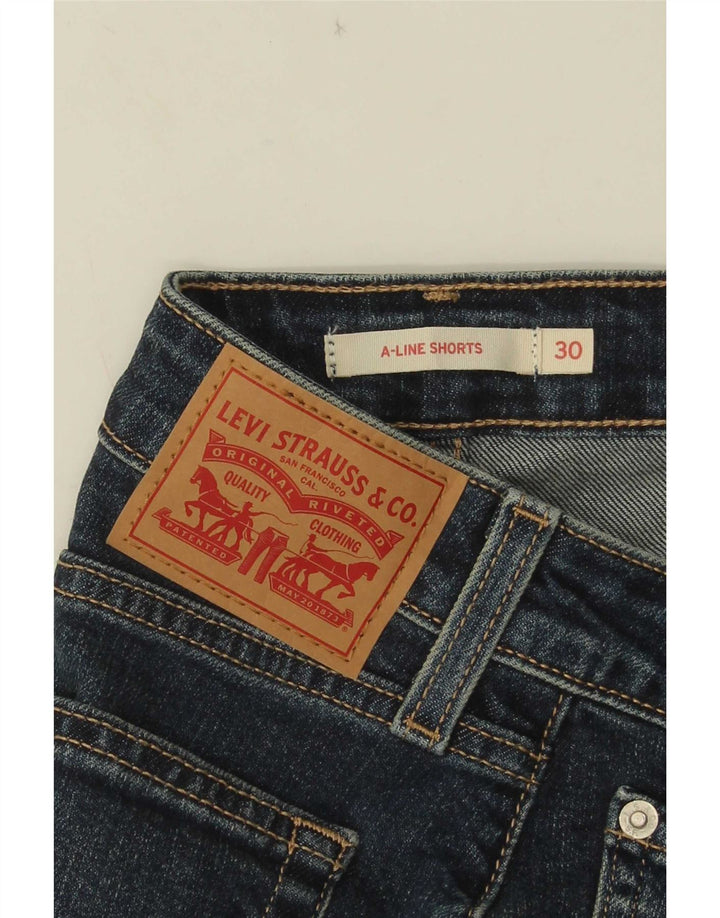 Pantaloni scurți din blugi Levi's pentru femei W30, bumbac albastru mediu