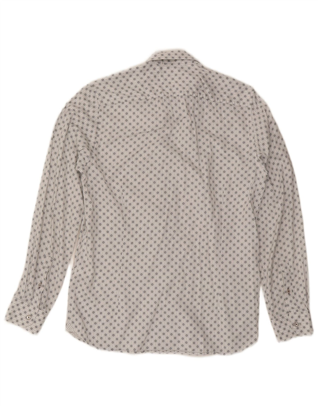 Cămașă Bărbați Ted Baker Mărimea 3 Bumbac Geometric Alb Mediu