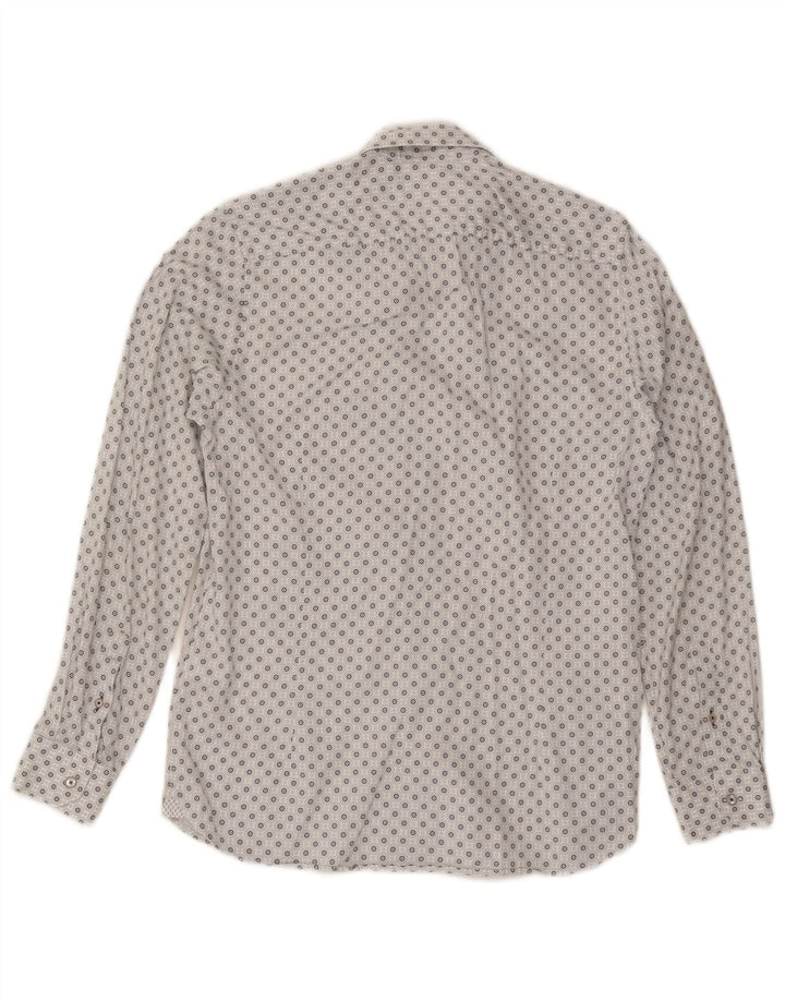 Cămașă Bărbați Ted Baker Mărimea 3 Bumbac Geometric Alb Mediu