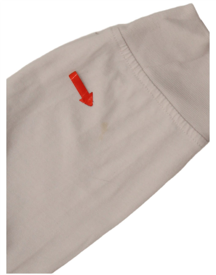 Top grafic Converse pentru bărbați cu mânecă lungă din bumbac alb mediu