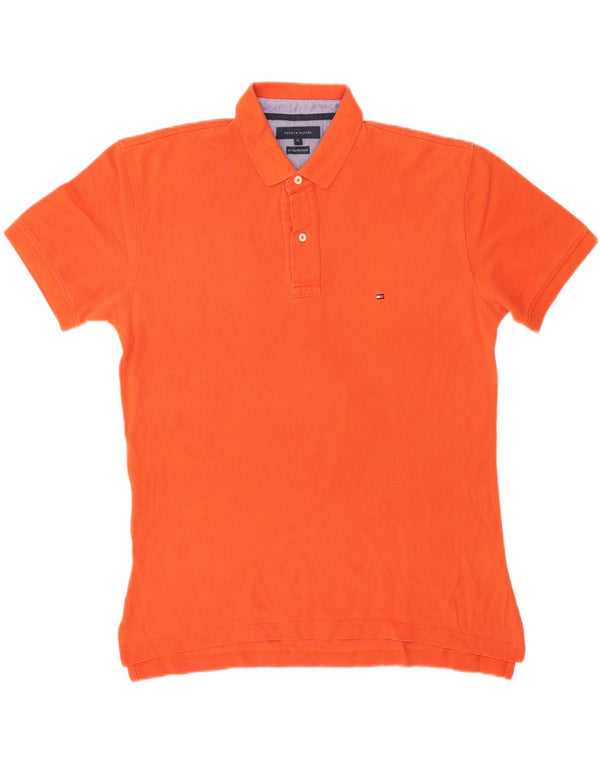 Tricou polo Tommy Hilfiger pentru bărbați XL bumbac portocaliu