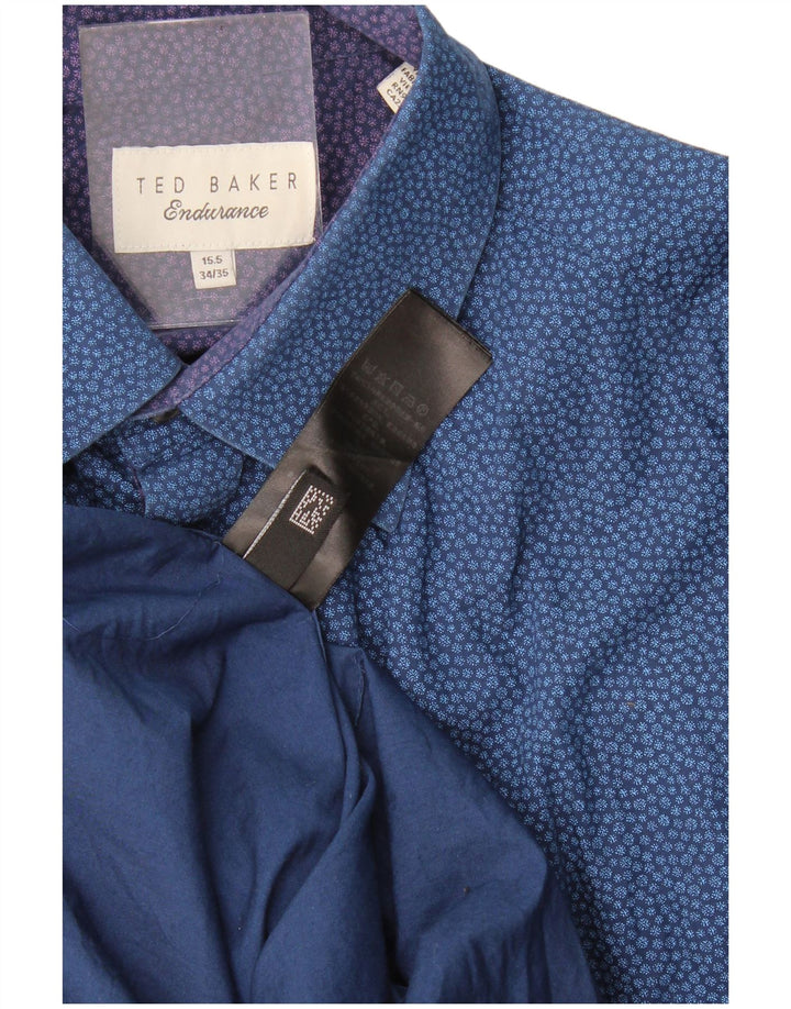 Cămașă pentru bărbați Ted Baker cu model abstract Mărimea 15 1/2 Medium Bleumarin
