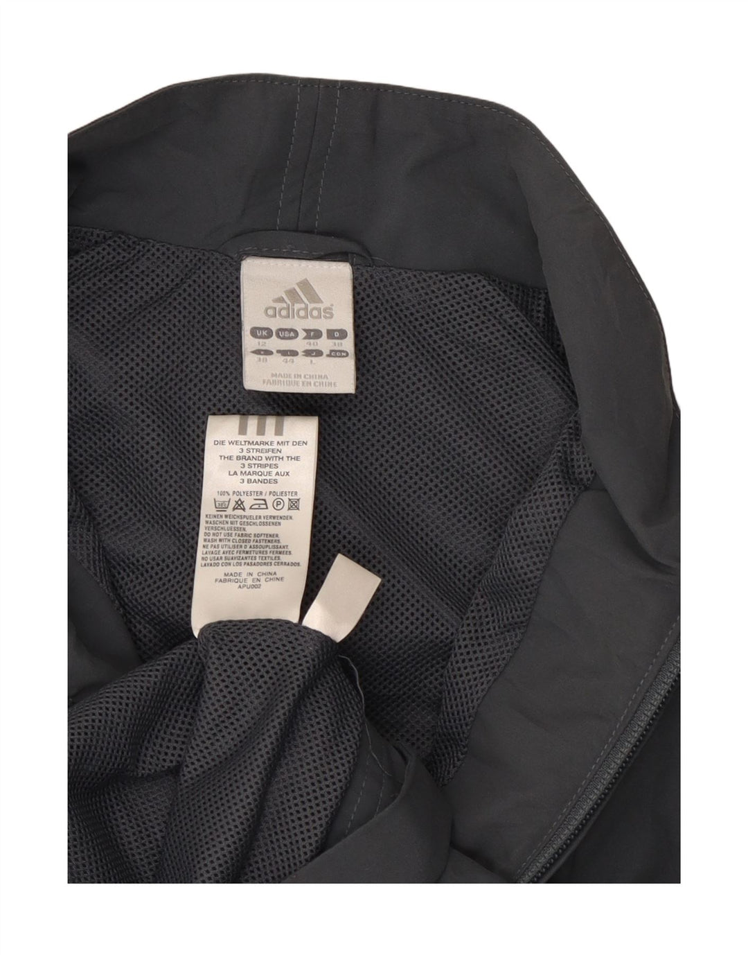 Jachetă de trening fără mâneci Adidas pentru femei UK 12 Poliester gri mediu