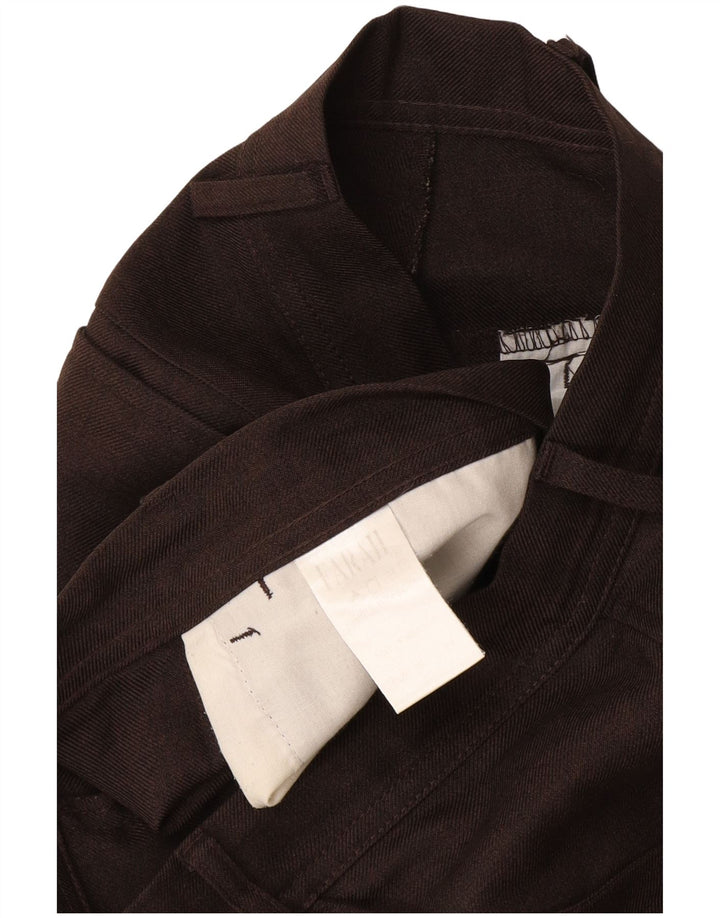 Farah Pantaloni Drepți Casual Bărbați L36 L29 Maro Poliester