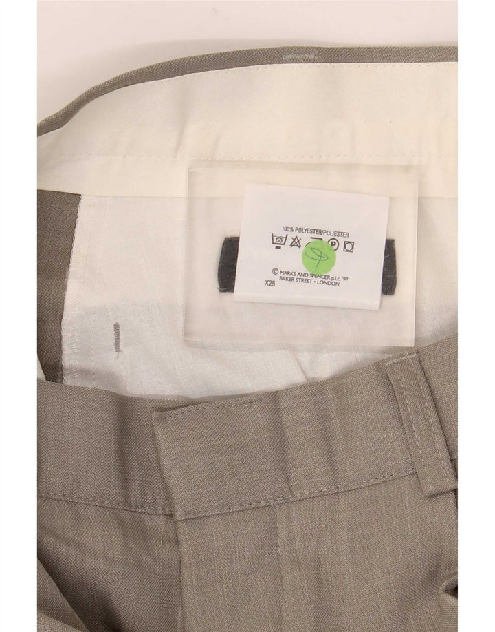 Pantaloni casual pentru bărbați Marks & Spencer L34 L33 Poliester verde