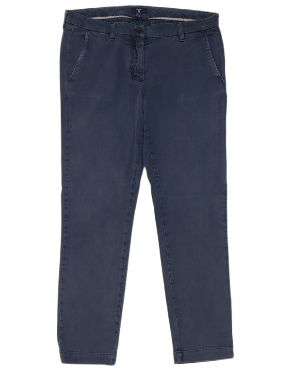 Pantaloni chino conici pentru femei Gant UK 12 Medium L32 L27 Bumbac bleumarin