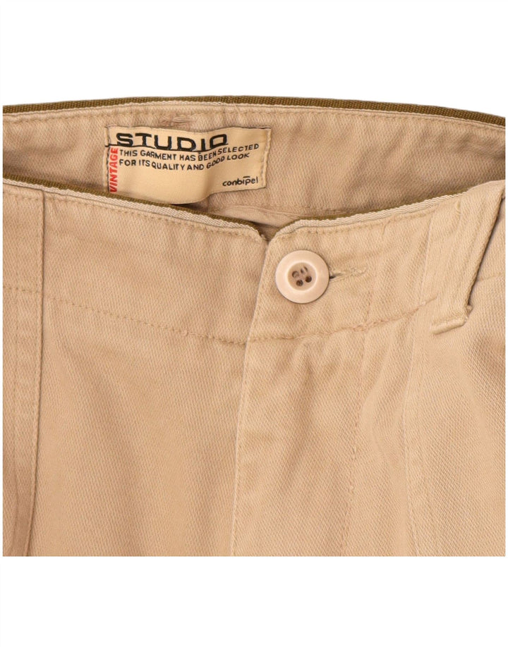 CONBIPEL Pantaloni chino drepți pentru bărbați IT 50 Large W32 L31 Bej Bumbac