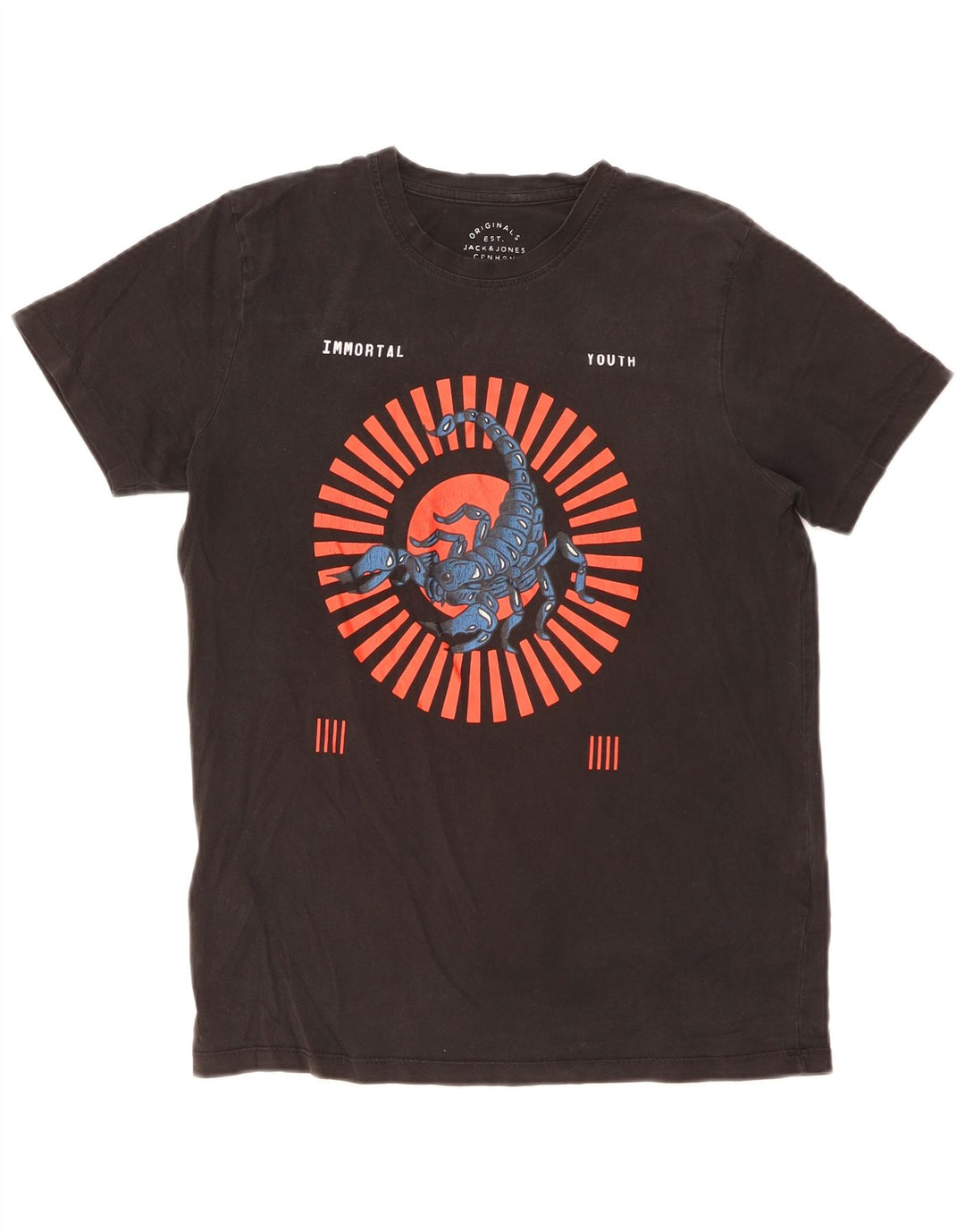 Tricou cu grafic Jack & Jones pentru bărbați Top mediu din bumbac negru