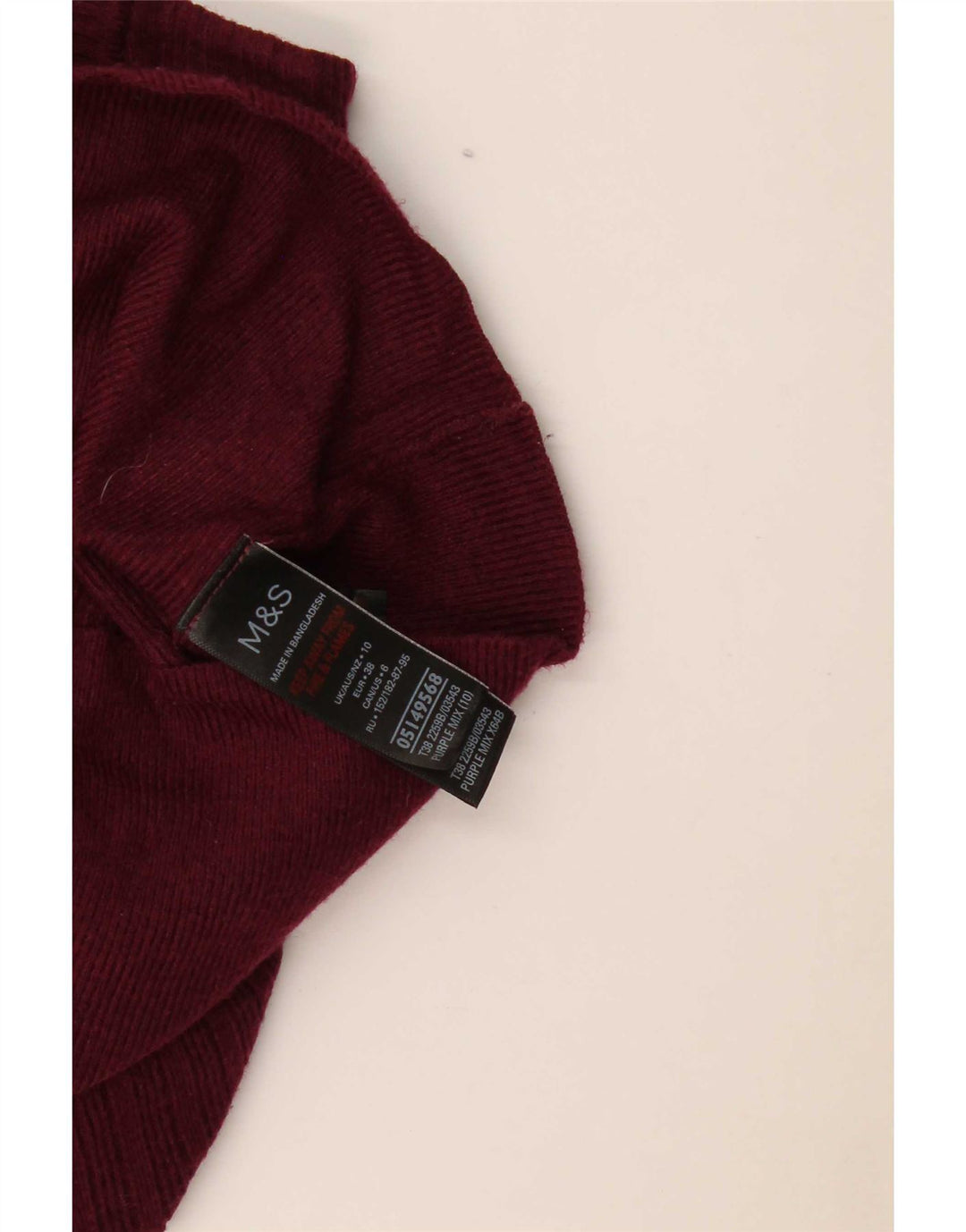 Pulover cu gât țestoasă pentru femei Marks & Spencer UK 10 mic violet