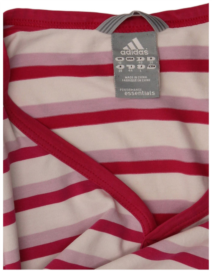 Tricou pentru femei Adidas UK 12 Medium Pink Striped
