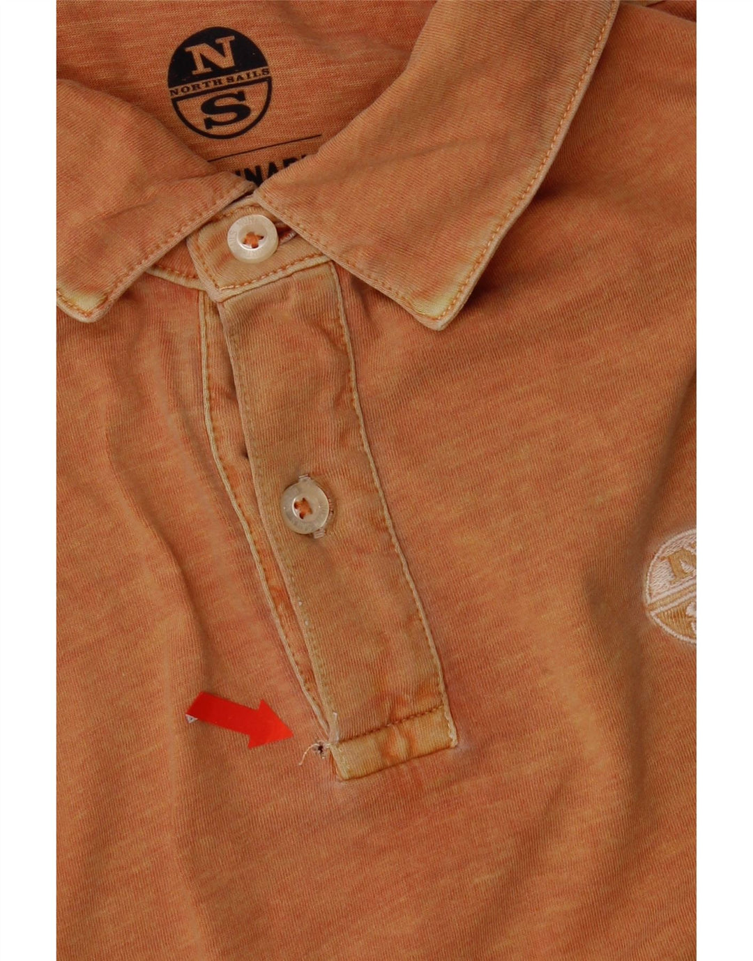 Tricou polo North Sails pentru bărbați, bumbac portocaliu mic