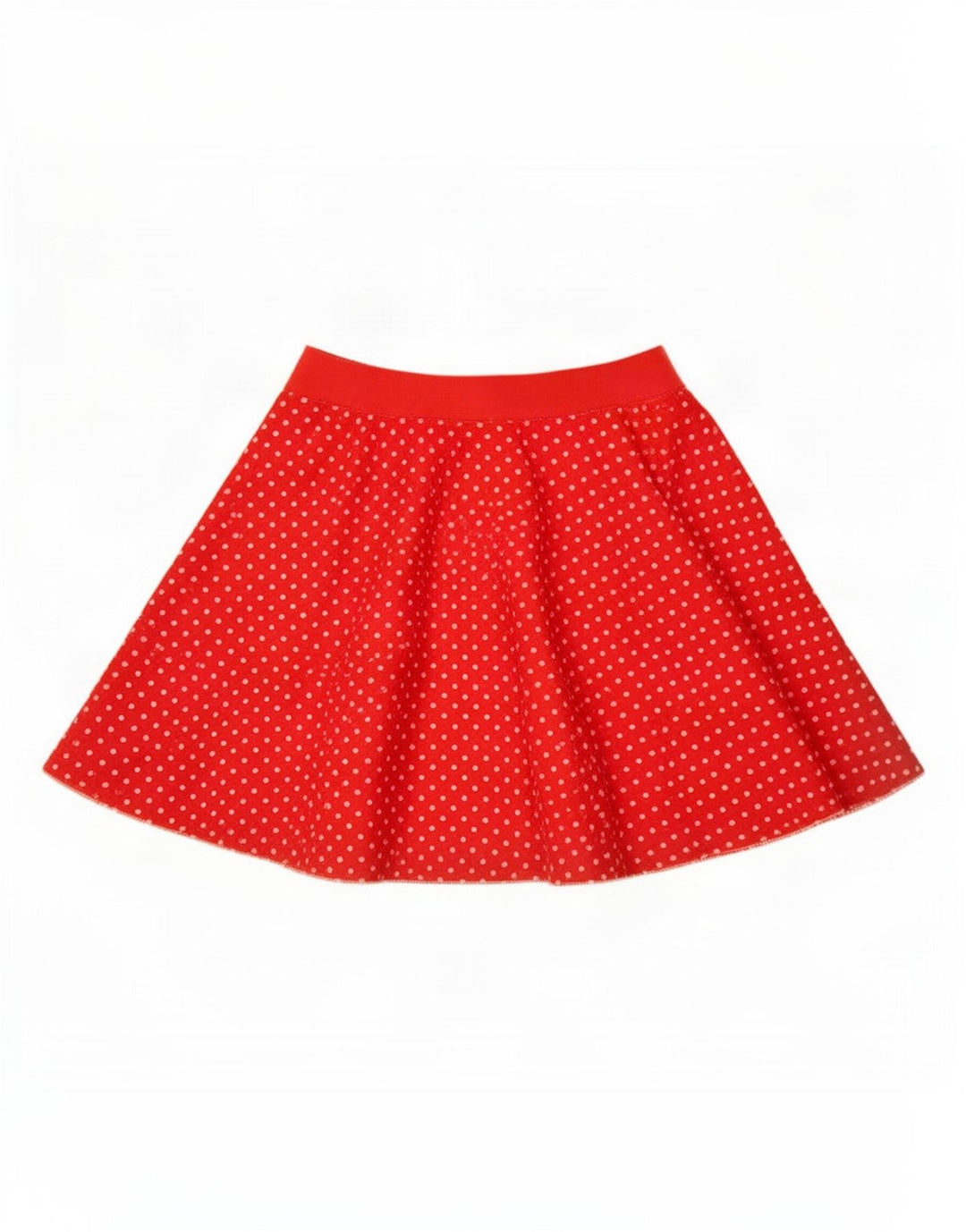 Fustă A-Line pentru femei Vintage Medium W28 Poliester cu pete roșii