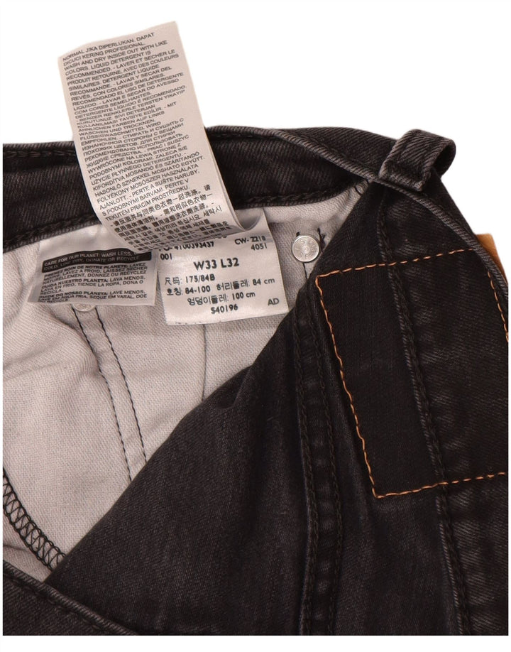 LEVI'S Blugi 514 drepti pentru bărbați W33 L30 bumbac negru